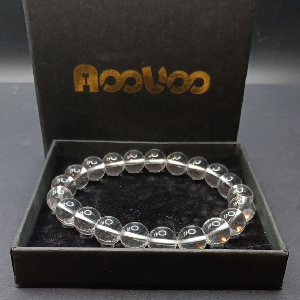 Aoovoo Clear Quartz Bracelet Protection Healing Women Or Men New In Box